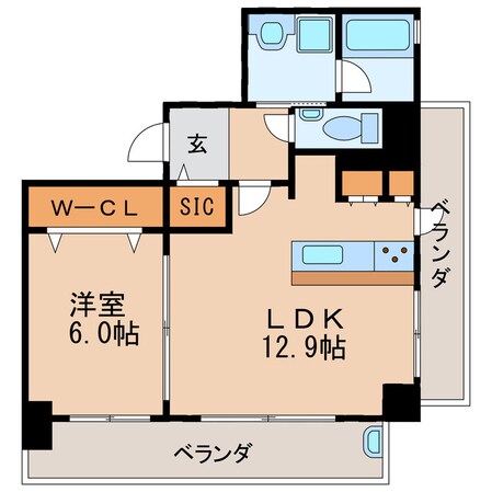 メルカーサ泉の物件間取画像